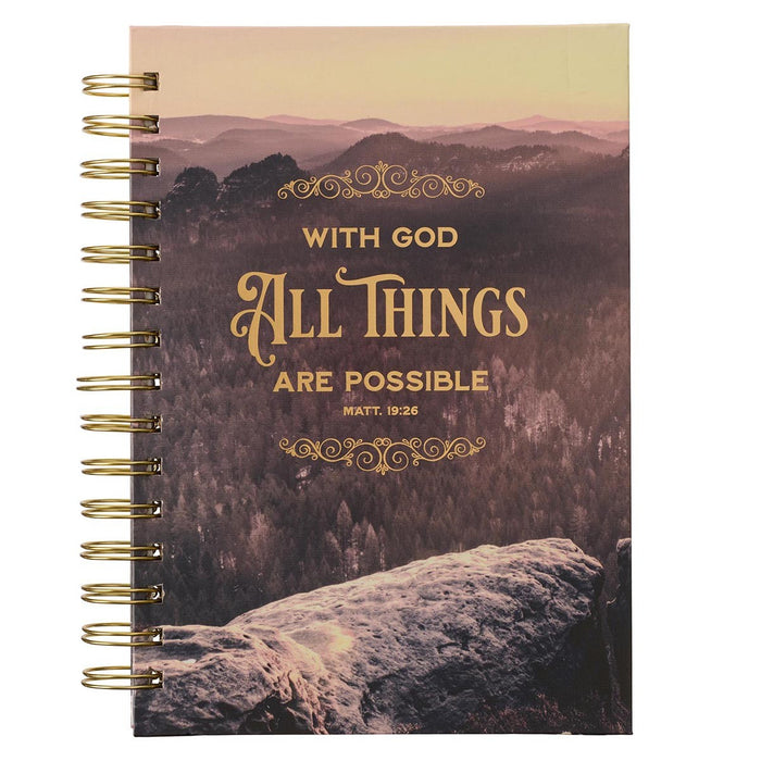 Agenda de apuntes All Things Are Possible Matthew 19:26 - Montaña