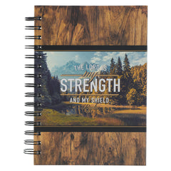 Cuaderno The Lourd is my strength Salmo 28:7 - Madera