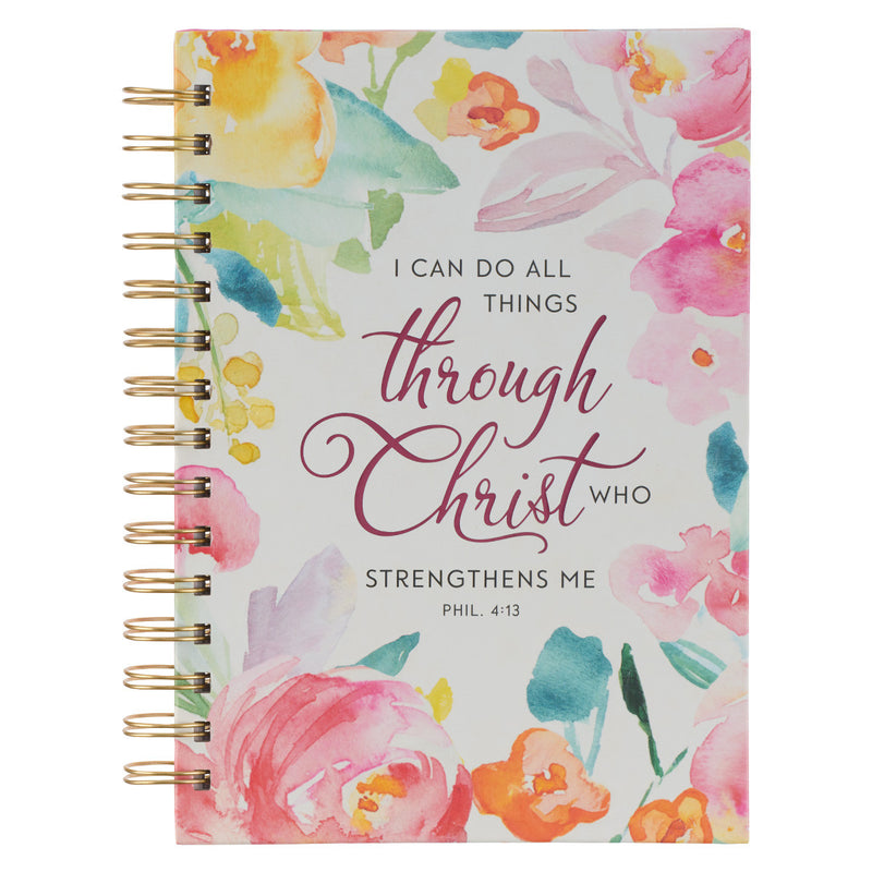 Cuaderno All things through Christ Filipenses 4:13 - Multicolor