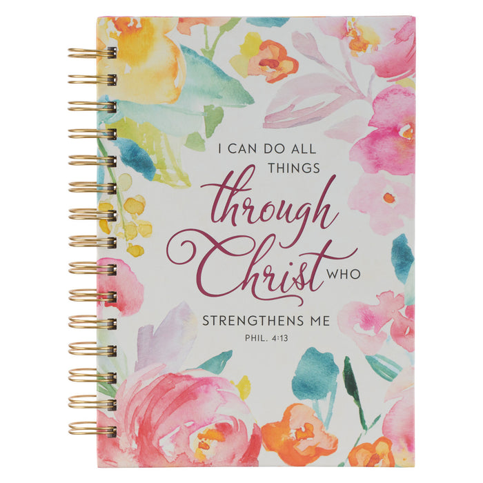Cuaderno All things through Christ Filipenses 4:13 - Multicolor