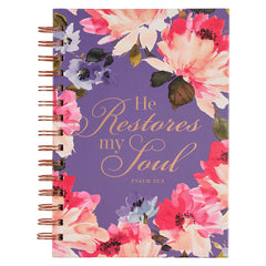 Cuaderno He Restores My Soul Salmo 23:3 - Púrpura