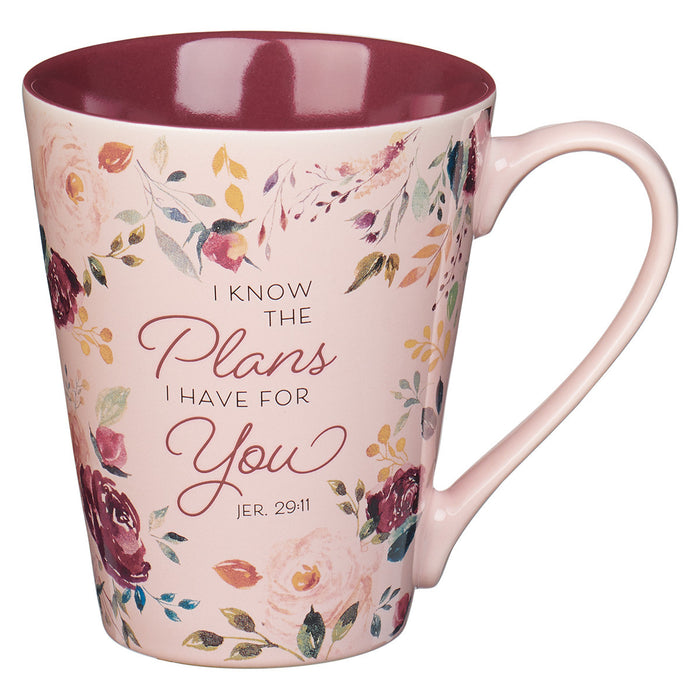 Mug The Plans I Have for You Plum Floral