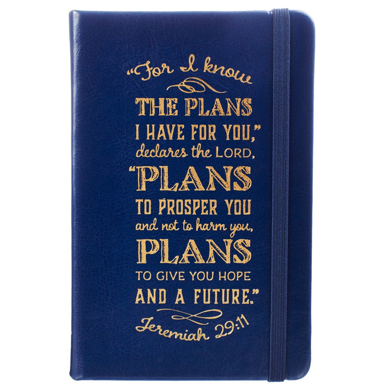 I Know The Plans Hardcover LuxLeather Notebook with Elastic Closure - Jeremiah 29:11