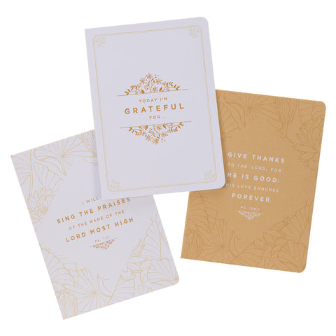 Gratitude notebook set - Dorado y blanco