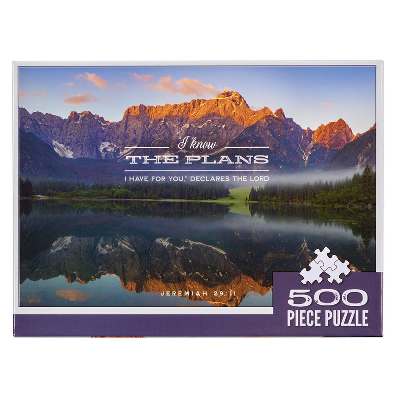 Rompecabezas I Know The Plans Grand Tetons 500-piece Jigsaw Puzzle - Jeremiah 29:11