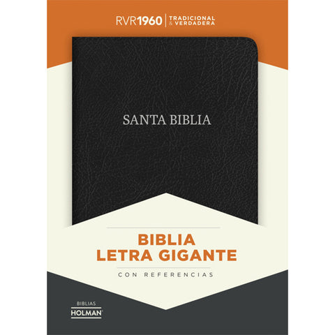 Biblia letra gigante con referencias, negro - RVR 1960