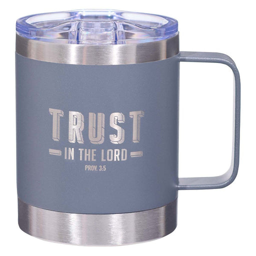 Trust the LORD Cool Gray Camp Style Stainless Steel Mug - Proverbs 3:5