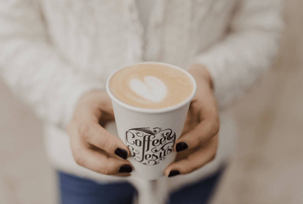 Cafe Latte - 8 Onz y 16 Onz  VER MAPA  (zona de cobertura limitada) - ( Entregas de Martes a domingo 8:00am a 6:00pm) - Coffee & Jesus