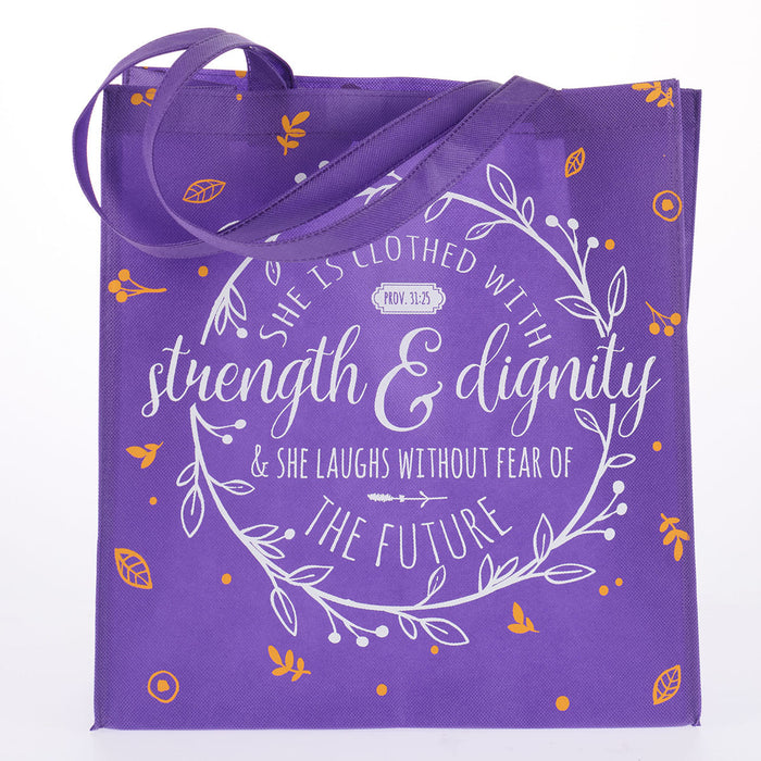 Bolsa de tela Strength and Dignity - Púrpura