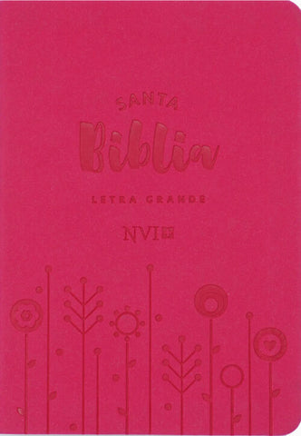 Biblia letra grande, compacta fucsia - NVI