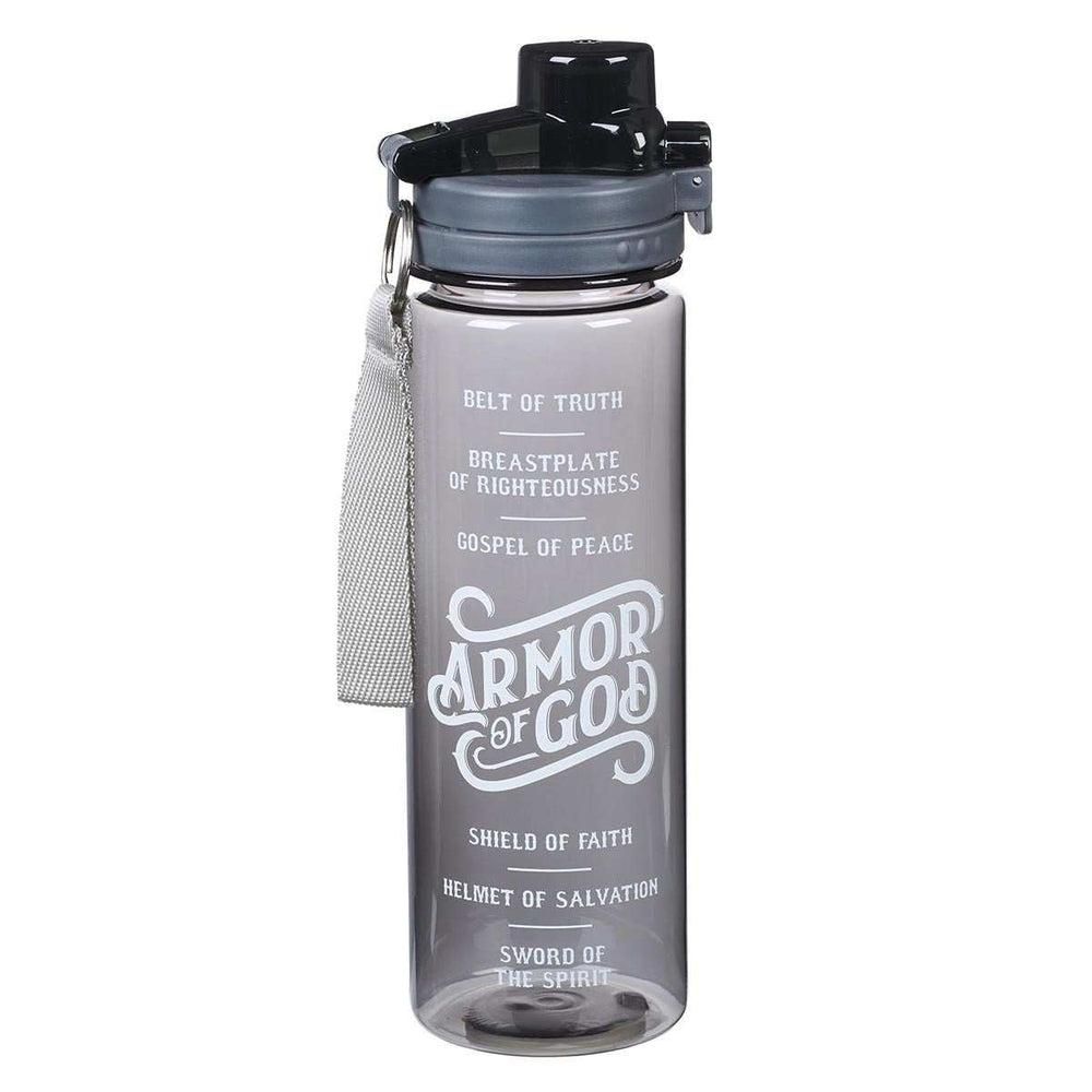 Botella plástica para agua - Armor Of God- Negra