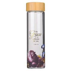 Botella de agua My Grace is Sufficient 2 Corinthians 12:9