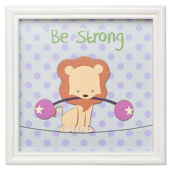 Be Strong Lion, Children's Wall Art - Cuadro - Coffee & Jesus