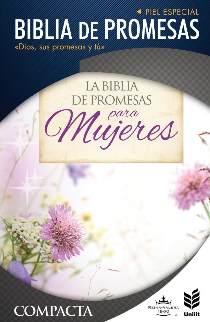 Biblia de promesas, compacta floral con cierre e índice - RVR 1960