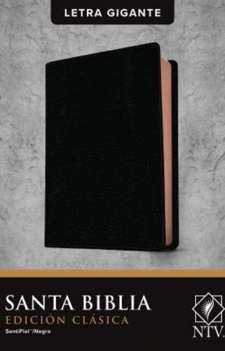 Santa Biblia color negro, edición clásica, letra gigante - NTV