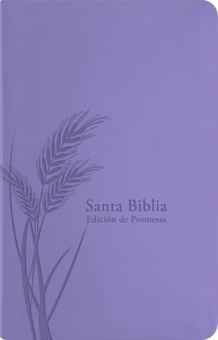 Biblia de promesas, tamaño manual lavanda imitación piel - RVR 1960