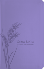 Biblia de promesas, tamaño manual lavanda imitación piel - RVR 1960