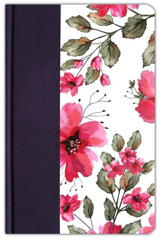 Biblia letra grande, azul con flores - RVR 1960