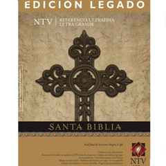 Biblia edición legado de referencia, ultrafina letra grande café y negro - NTV