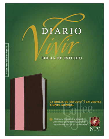 Biblia de estudio del diario vivir negro/rosado con índice - NTV