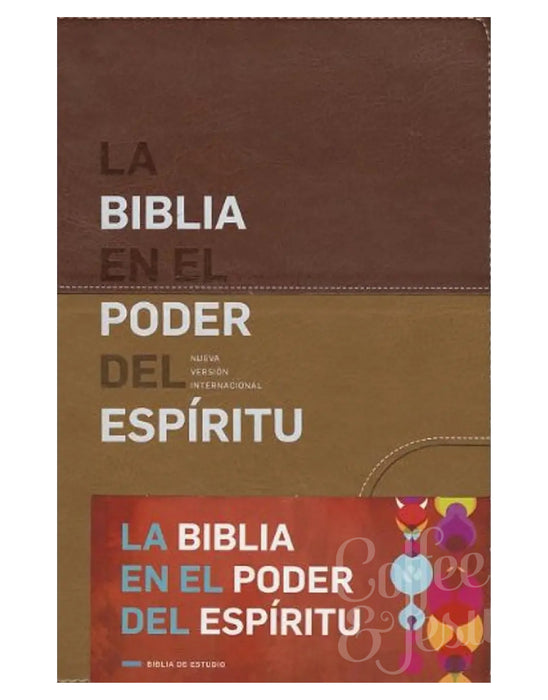 La Biblia en el poder del Espíritu piel chocolate y café - NVI