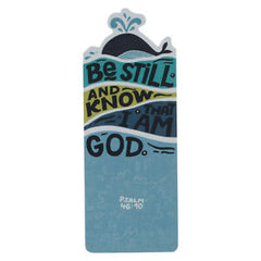 Separador Be Still Whale Premium Cardstock Bookmark - Psalm 46:10