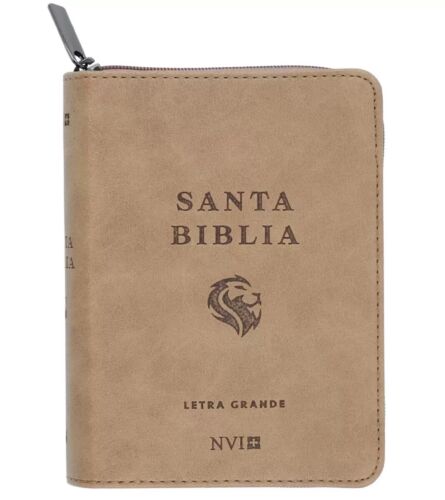 Biblia Marrón claro con Cierre Tamaño de bolsillo - NVI