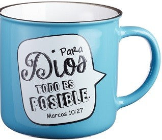 Mug - azul estilo campamento