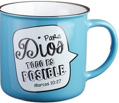 Mug - azul estilo campamento