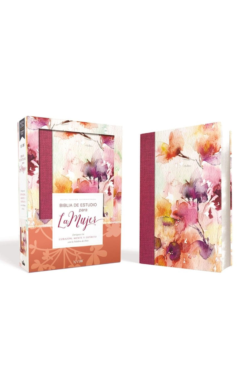 Biblia de estudio para la mujer, tela fucsia - NVI